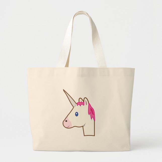 Bolso De Tela Gigante Emoji del unicornio (Frente)