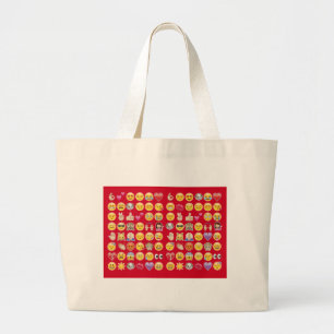 Bolso De Tela Gigante emoji roja