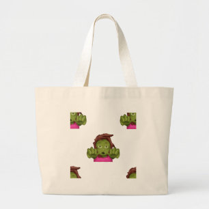 Bolso De Tela Gigante emoji zombie woman