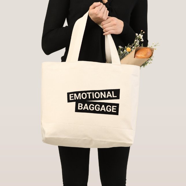 Bolso De Tela Gigante Emotional Baggage Sarcastic Pun Typography (Anverso (producto))