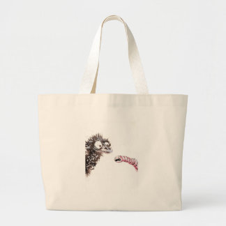 Bolso De Tela Gigante Emu y gusano