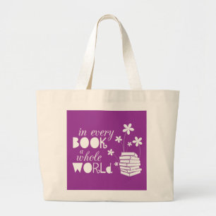 Bolso De Tela Gigante En cada libro un mundo entero