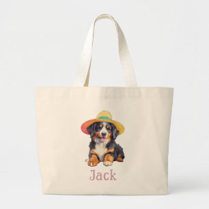 Bolso De Tela Gigante En mi era Berner Mama Personalizada Perra