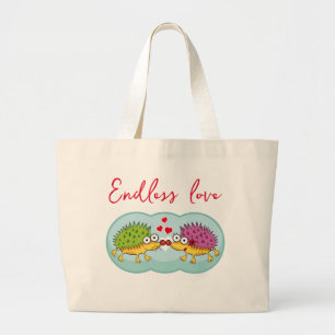 Bolso De Tela Gigante Enamorados de los erizos de Lindos. Erizo, erizo