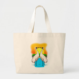 Bolso De Tela Gigante Enamorándose de las grullas