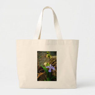 Bolso De Tela Gigante Enanos enanos Iris flor azul morada blanca