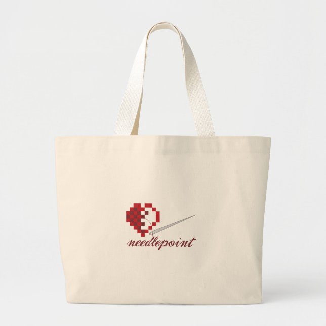 Bolso De Tela Gigante Encaje de aguja (Frente)