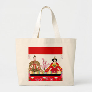 Bolso De Tela Gigante Encanto japonés ∣ muñecas hina - celebración de lo
