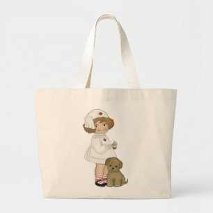 Bolso De Tela Gigante Enfermera del vintage con las camisetas y los rega