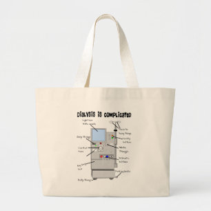 Bolso De Tela Gigante Enfermeras de diálisis/regalos divertidos de tecn