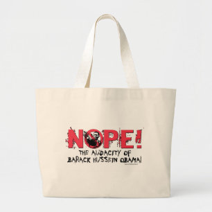 Bolso De Tela Gigante Engranaje anti '08 de Nope Obama