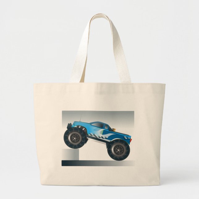 Bolso De Tela Gigante Enorme Monster Truck Speedway (Frente)