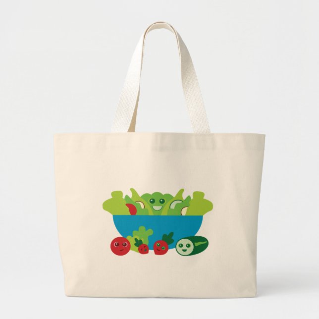 Bolso De Tela Gigante Ensalada Cuta (Frente)