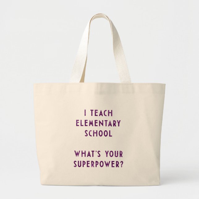 Bolso De Tela Gigante ¿Enseño escuela primaria a cuál es su (Frente)