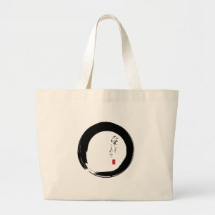 Bolso De Tela Gigante Enso con "con el texto del kanji del amor"