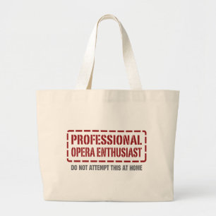 Bolso De Tela Gigante Entusiasta profesional de la ópera