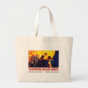 Bolso De Tela Gigante Equipo construye buques