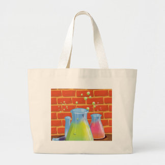 Bolso De Tela Gigante Equipo de ciencia de vidrio de dibujos animados en