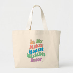 Bolso De Tela Gigante Era de hacer errores honestos Personalidad Humor