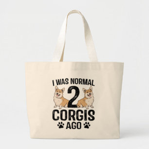 Bolso De Tela Gigante Era normal hace 2 Corgis Perro