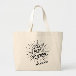 Bolso De Tela Gigante Eres el mejor profesor personalizado
