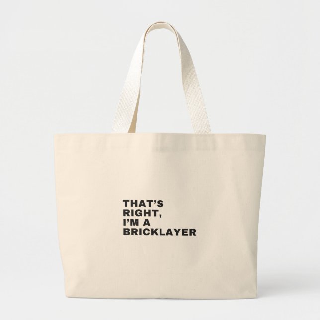 BOLSO DE TELA GIGANTE ES CIERTO, SOY BRICKLAYER (Frente)