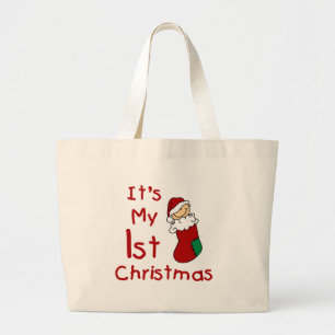 Bolso De Tela Gigante Es mi 1r navidad