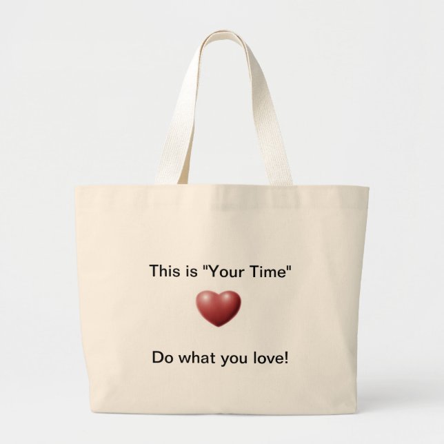 Bolso De Tela Gigante Es su tote del tiempo (Frente)