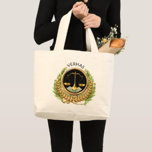 Bolso De Tela Gigante Escalas de abogados Tote