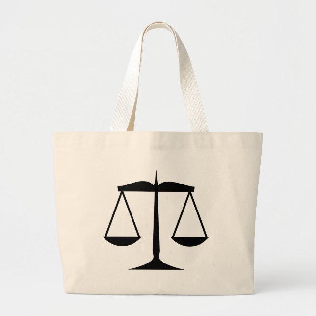 Bolso De Tela Gigante Escalas de la justicia (ley) (Frente)