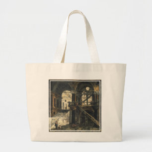 Bolso De Tela Gigante Escalera en una casa del renacimiento, c.1741-42