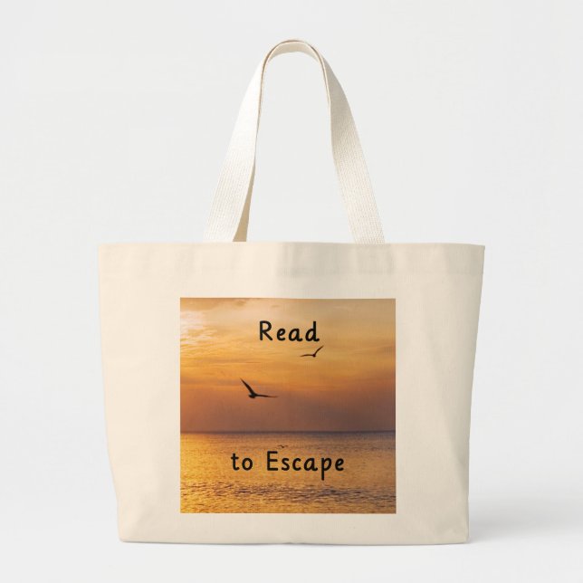 Bolso De Tela Gigante Escape to Read Tote Bag | Book Lover Reading Bag (Frente)