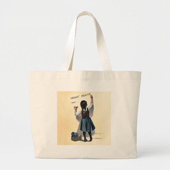 Bolso De Tela Gigante Escritura de pared de Chocolat Menier (Frente)
