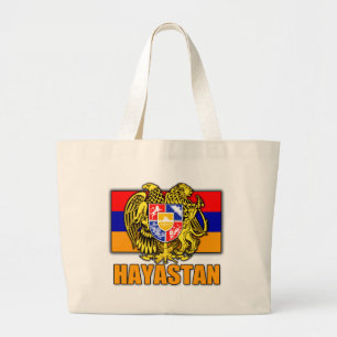 Bolso De Tela Gigante Escudo de armas de Armenia Hayastan