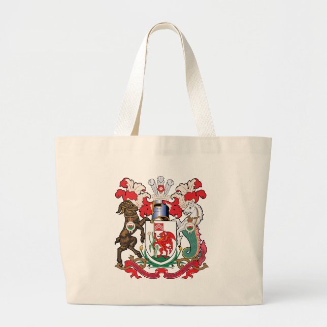 Bolso De Tela Gigante Escudo de armas de Cardiff (Frente)