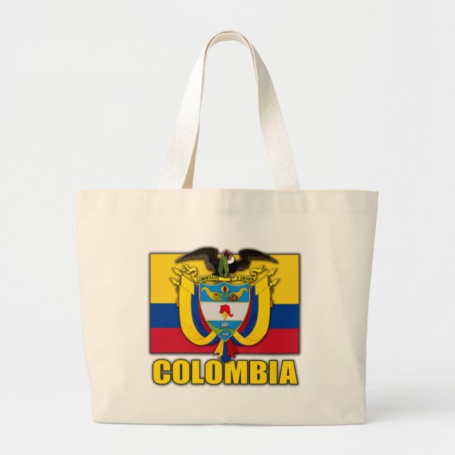 Bolso De Tela Gigante Escudo de armas de Colombia (Frente)