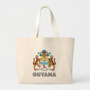Bolso De Tela Gigante Escudo de armas de Guyana