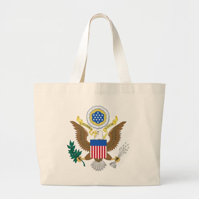 Bolso De Tela Gigante Escudo de armas de los Estados Unidos (Frente)