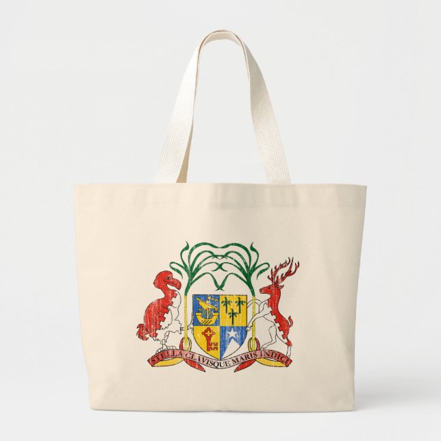 Bolso De Tela Gigante Escudo de armas de Mauricio (Frente)
