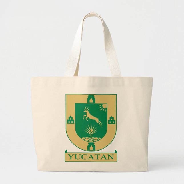 Bolso De Tela Gigante Escudo de armas de Yucatán - México (Frente)