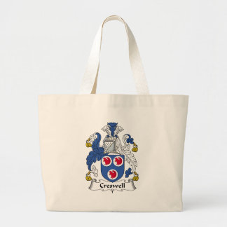 Bolso De Tela Gigante Escudo de la familia de Creswell