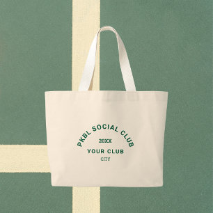 Bolso De Tela Gigante Escudo del club social Pickleball del PKBL Verde