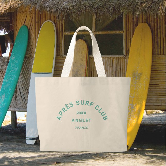 Bolso De Tela Gigante Escudo social Après Surf Club Turquoise Surfers (Subido por el creador)