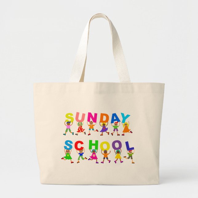Bolso De Tela Gigante Escuela dominical (Frente)