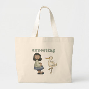 Bolso De Tela Gigante Esperando - Mamá afroamericana será y se hundirá