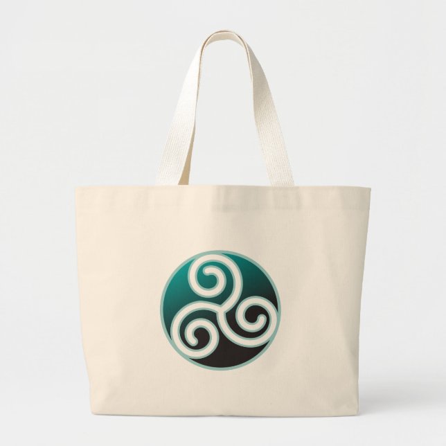 Bolso De Tela Gigante Espiral del Celtic de Triskele (Frente)