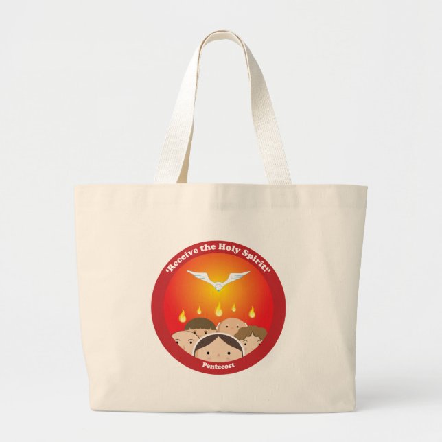 Bolso De Tela Gigante Espíritu Santo Pentecost (Frente)