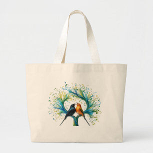 Bolso De Tela Gigante Esplash de pintura abstracta multicolor vibrante -