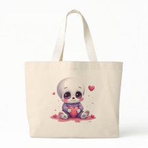 Esqueleto Kawaii Sosteniendo Corazón