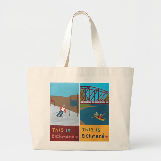 Bolso De Tela Gigante Esta es Richmond Tote Bag (Diseño #3) (Frente)